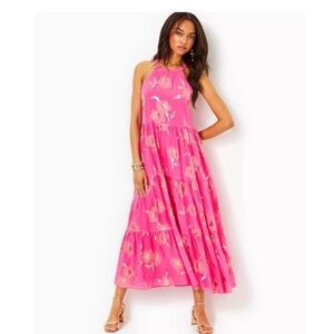 Lilly Pulitzer silk blend maxi dress. Size M NWT